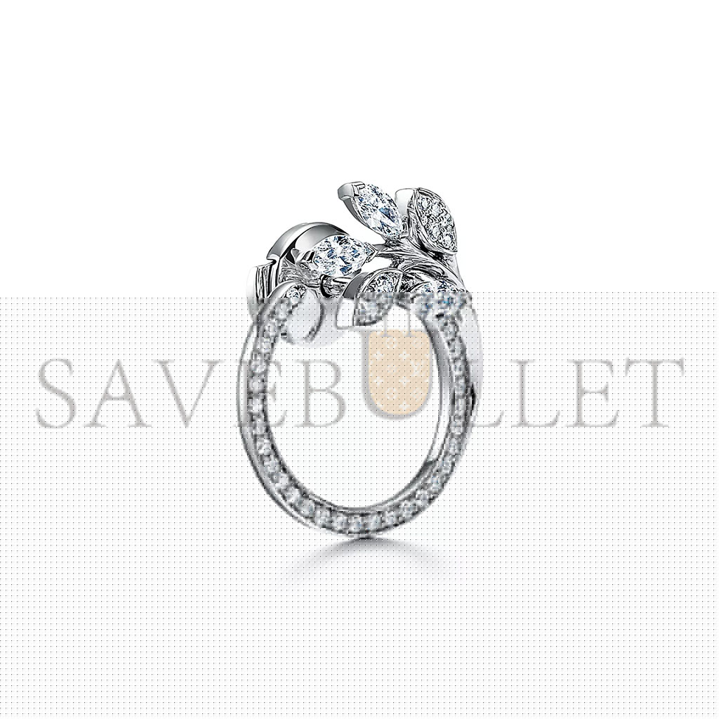 T*f*ny victoria™ platinum diamond vine round earrings 63910333